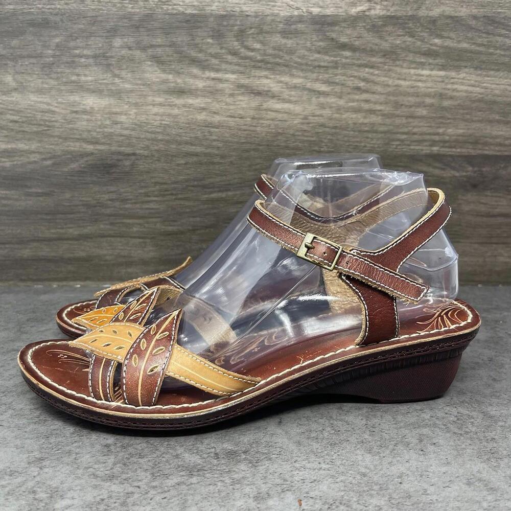 Spring Step Marigold Leather Sandals Womens Size 10 (41)